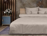 Pościel adamaszkowa 160x200+2x70x80 Beżowa Premium