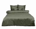 Pościel z adamaszku 160x200+2x70x80 Ciemna Zieleń Premium