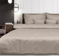 Pościel  z adamaszku 200x220+2x70x80 Beżowa Premium
