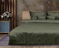 Pościel adamaszkowa 200x220+2x70x80 Ciemna Zieleń Premium