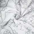 Pościel satynowa 160x200+2x70x80 czarno-biała 61A Exclusive