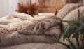 Pościel gofrowana bawełna160x200+2x70x80 Naturalny Brąz Boho