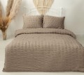 Pościel bez prasowania 200x220+2x70x80 Naturalna Brązowa Boho