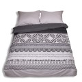 Pościel flanela 160x200 z bawełny biało czarna Glamour F91