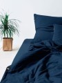 Pościel 140x200 bawełniana granatowa Premium Pure Hop Design
