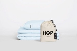 Pościel 140x200 bawełniana błękitna Premium Pure Hop Design