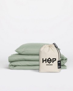 Pościel 200x220 bawełniana szałwia Premium Pure Hop Design