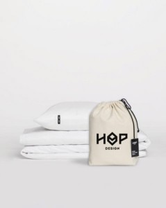 Pościel 160x200 bawełniana biała Premium Pure Hop Design