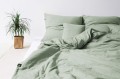 Prześcieradło bez gumki Szałwiowa zieleń PURE 100% Bawełna Hop Design