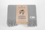 Koc wełniany jasny szary YETI 100% wełna z Nowej Zelandii Hop Design