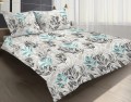 Pościel satynowa 200x220+2x70x80 liście 14A Premium Matex