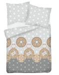 Pościel satyna bawełniana 160x200+2x70x80 Ornamenty 46A Exclusive