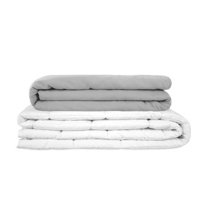Kołderka obciążeniowa dla dzieci 90x120 letnia Szara Gravity Blanket