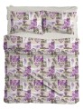 Pościel bawełniana 200x220 +2x70x80 Fioletowa renforce deSatin R19