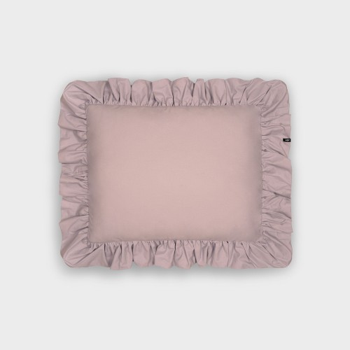Poszewka na poduszkę z falbanami ba/wełniana Brudny Róż BOHO Pure Hop Design