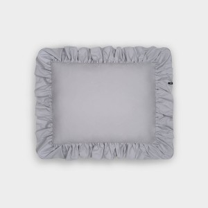 Poszewka na poduszkę z falbanami bawełniana Szara BOHO Pure Hop Design