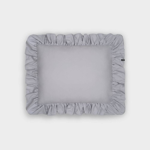 Poszewka na poduszkę z falbanami bawełniana Szara BOHO Pure Hop Design