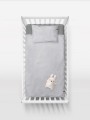 Pościel niemowlęca 100x135 + 40x60 do łóżeczka jasno szary KIDS PURE Hop Design