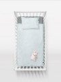 Pościel dziecięca 100x135 + 40x60 do łóżeczka Błękitna KIDS PURE Hop Design