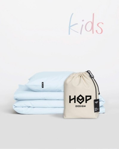 Pościel dziecięca 90x120 + 40x60 do łóżeczka Niebieska KIDS PURE Hop Design