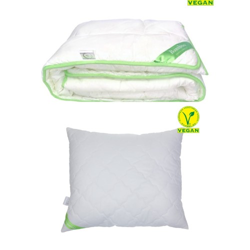 Komplet kołdra i poduszka 140x200 bambusowy całoroczny Bamboo Poldaun
