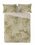 Pościel lniana 200x220+2x70x80 oddychająca Monstera 01 LEN 