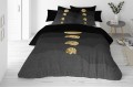 Pościel z bawełny egipskiej 160x200+2x70x80 czarna 20 perkal Prestige